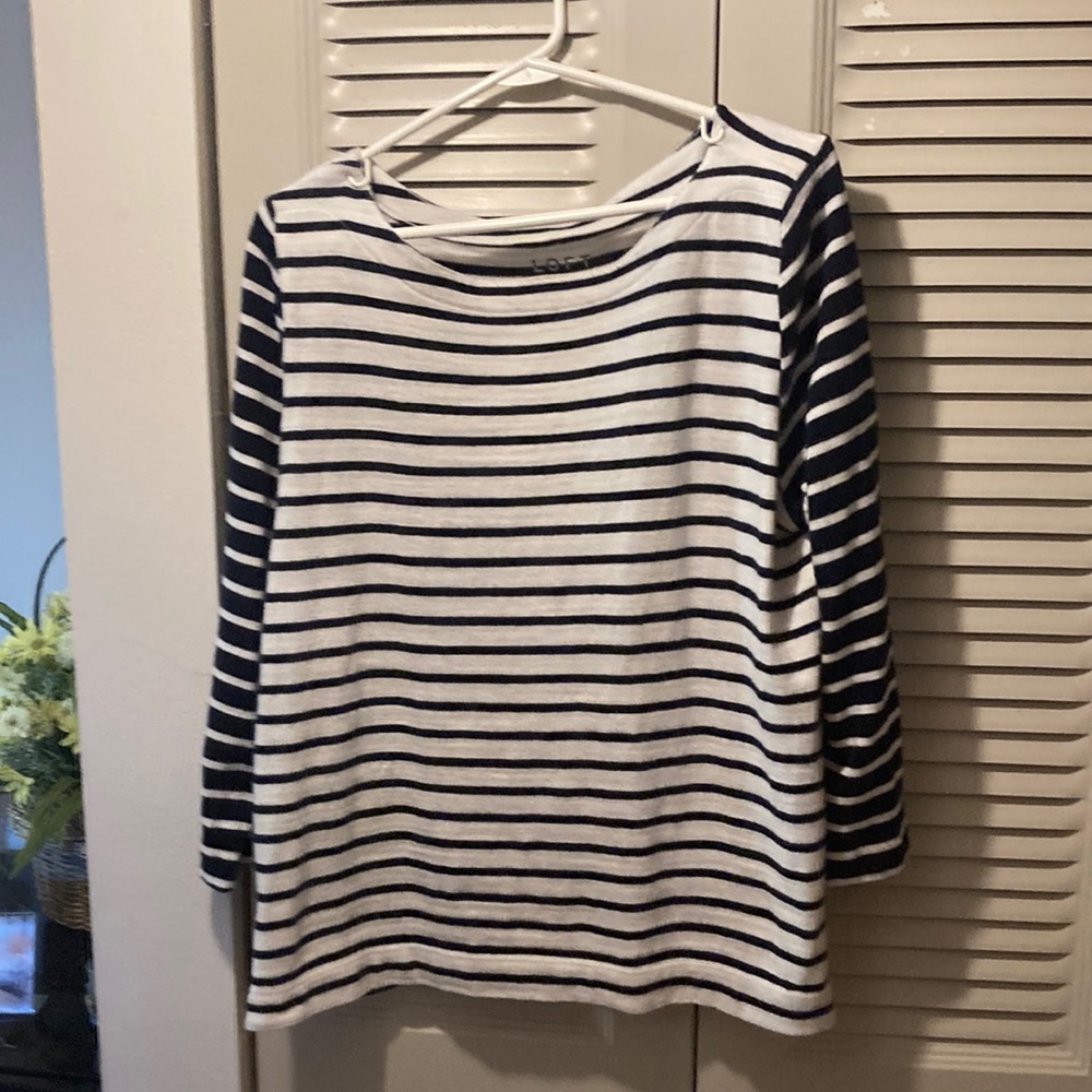 Loft Blue And White Stripped Jersey.